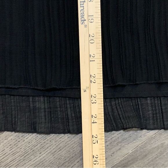 Madewell Tank Top Women’s Small Black Sheer Lined Crinkle Button Hole Tie Swing. - Picture 16 of 16